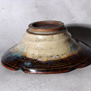 Japanese Antique Ceramic Bowl Wooden Box Kyushu-style Kiln-Effect Glaze Bowl19