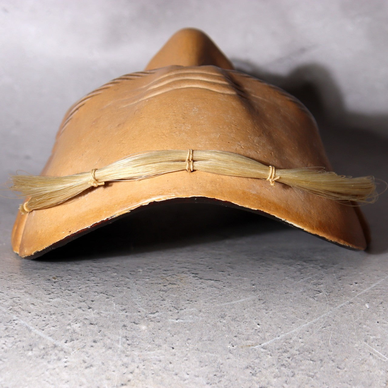 Japanese Hand-Carved Wooden Noh Mask Kojou Refined Old Man Storage Bag MSK53916