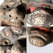 Antique Japanese Ceramic Noh Mask Style Wall Masks Hannya & Beshimi Pair c.194011