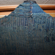 Antique Japanese Boro Indigo Cotton Kimono Noragi Jacket Late Edo Meiji BRKW16817