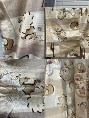 Vintage Japanese Yukata Kimono Animal Pattern Elephants Giraffes6