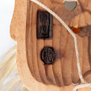 Japanese Vintage Wood Carved Bitchu Kagura Mask Signed Kosaku Tanabe MSK5412