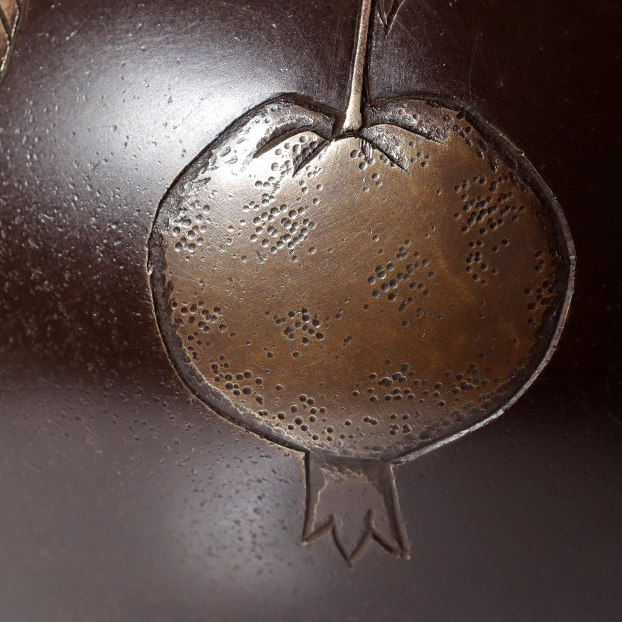 Japanese Bronze Vase by Yoshino Takeji & Takano Shizan Pomegranate Bird Design4