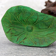Vintage Japanese Wood Carved Frog with Lotus Leaf Umbrella – WO65512
