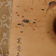 Masterpiece Antique Japanese Scroll Painting Mori Kansai  Deer in Autumn Nar13