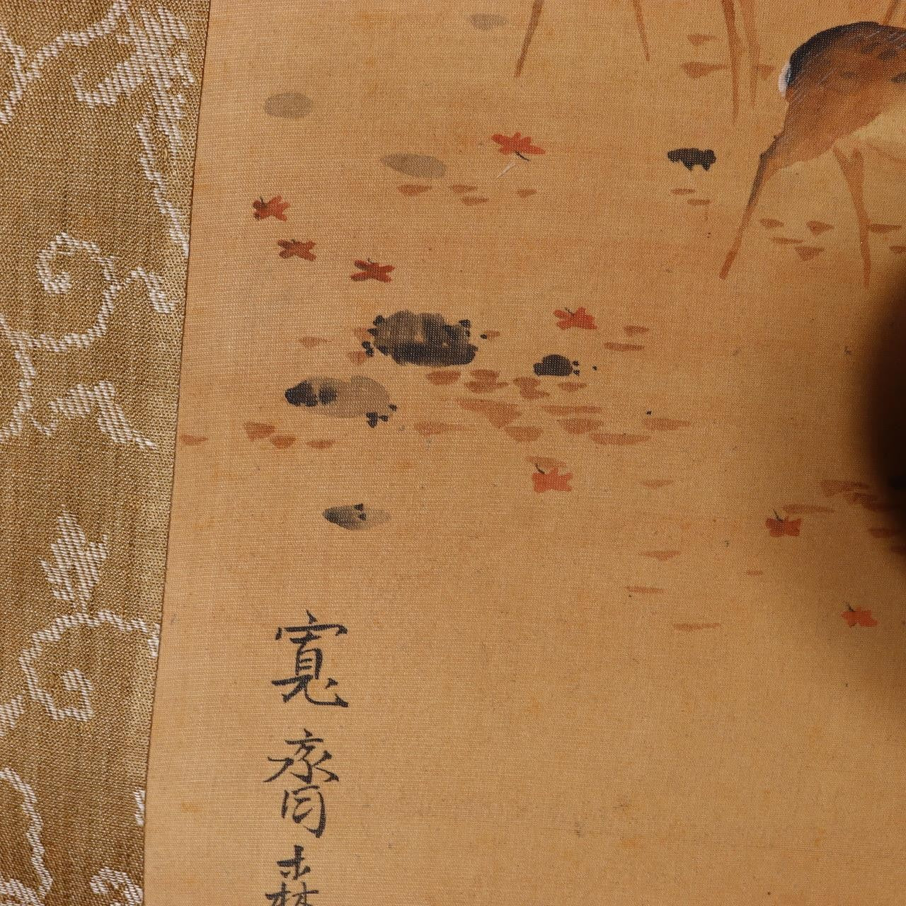 Masterpiece Antique Japanese Scroll Painting Mori Kansai  Deer in Autumn Nar13