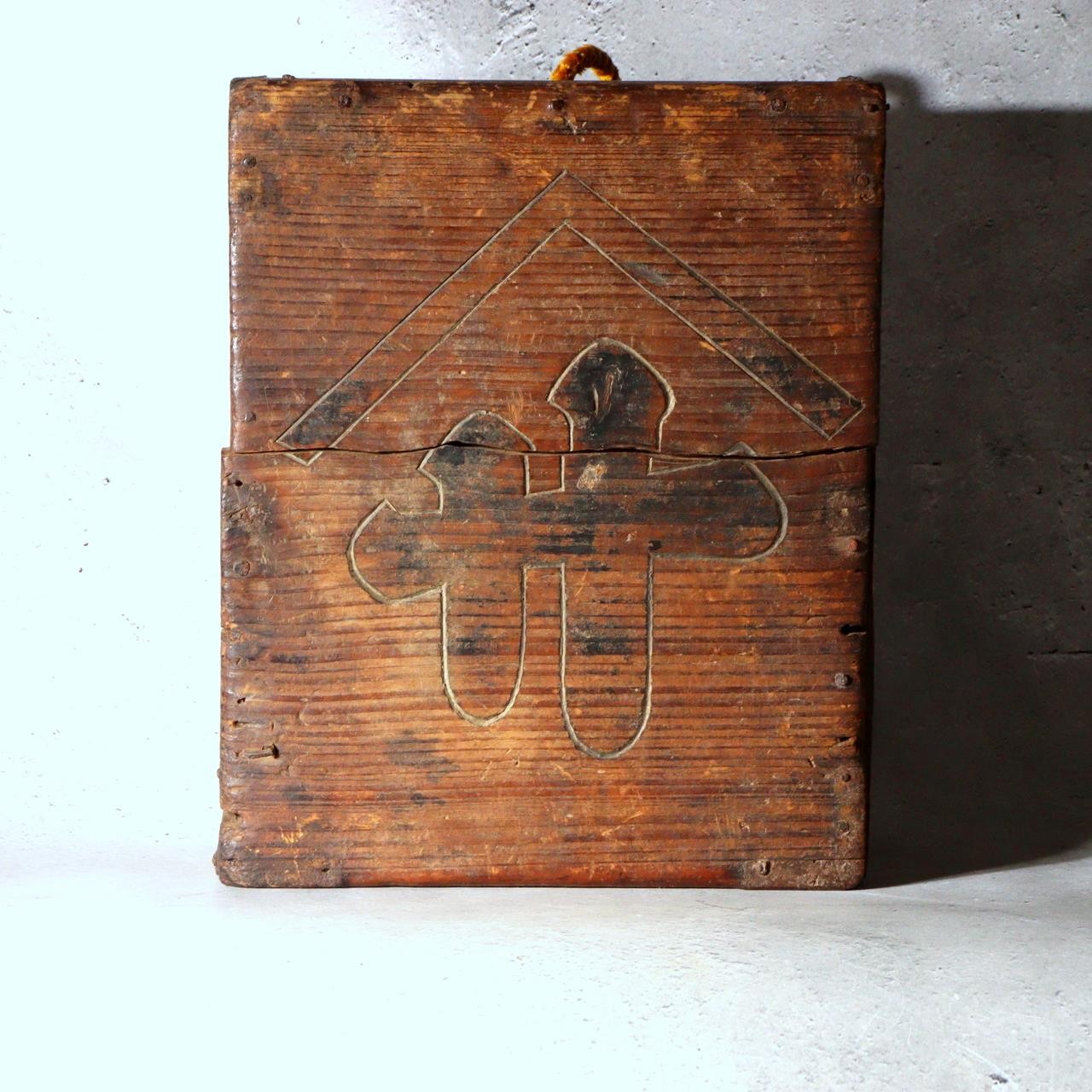 Japanese Antique Wooden Drawer Box House Marked “Yama-sa” No.3 Meiji Era WO5530