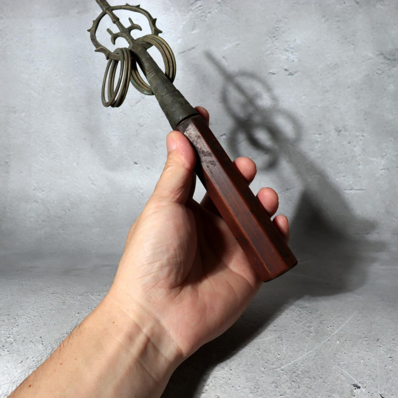 Japanese Shakujo Khakkhara Buddhist Monk's Staff Esoteric Ritual Implement BT2524