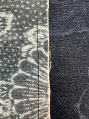 Antique Japanese Indigo Katazome Cotton Fabric Crane Turtle Chrysanthemum4