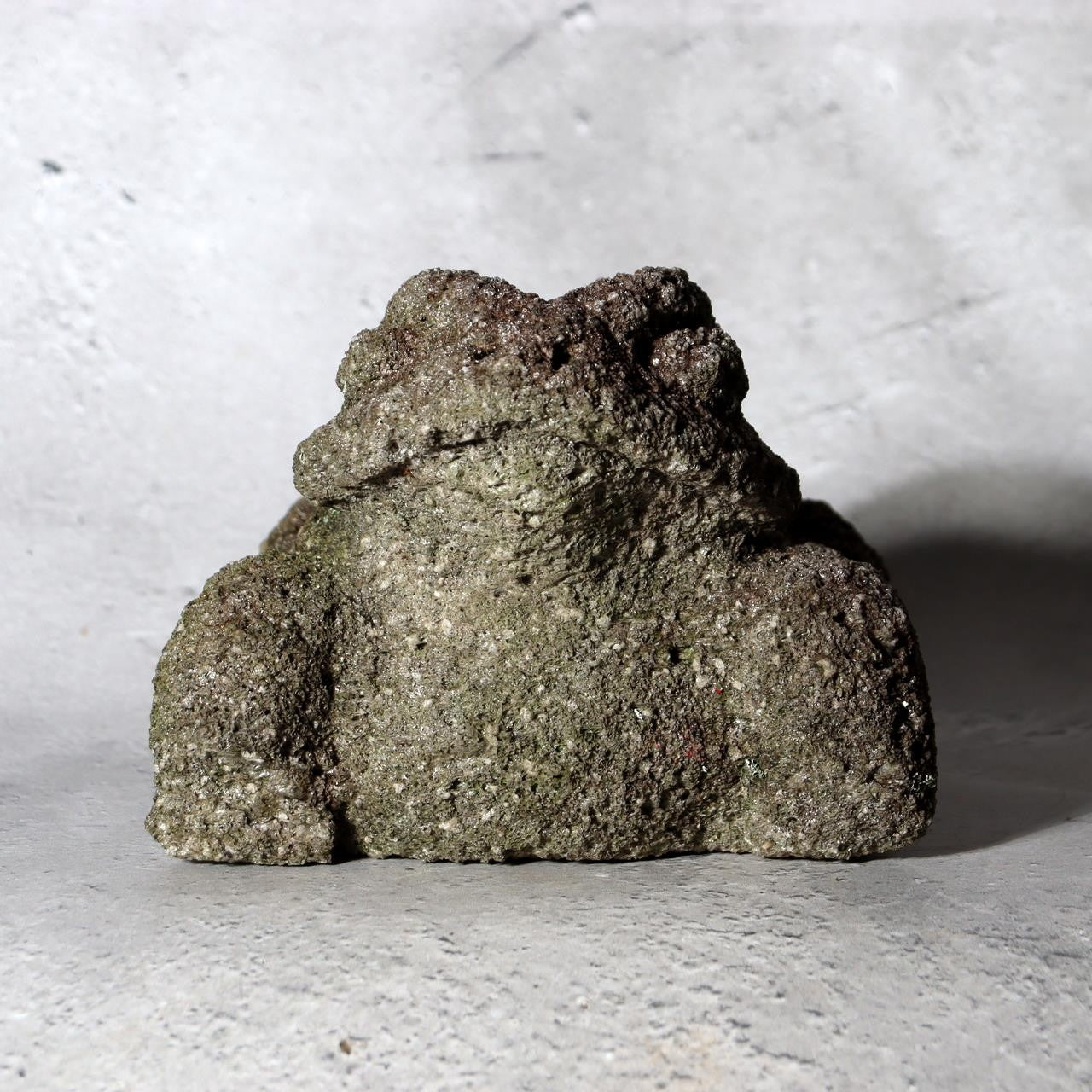 Rustic Japanese Folk Art Hand-Carved Pumice Stone Frog Figurine Kaeru SDB1371