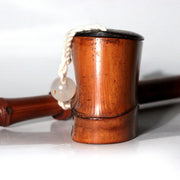 Antique Japanese Meiji Bamboo Kiseru Pipe Case Tobacco Container Chigiri Repair10