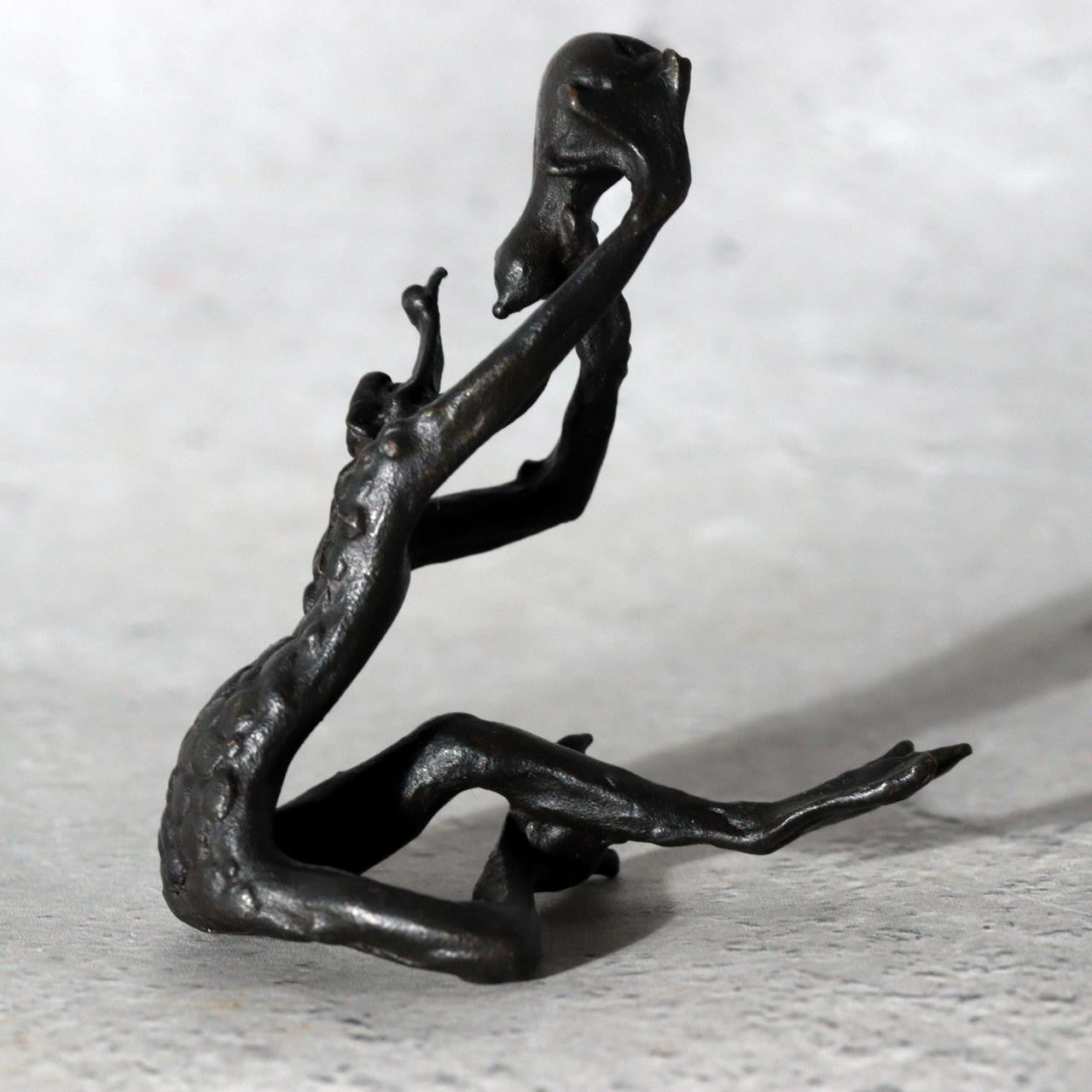 Japanese Bronze Kappa Statue by Takashi Omori Sculpture BOSa591