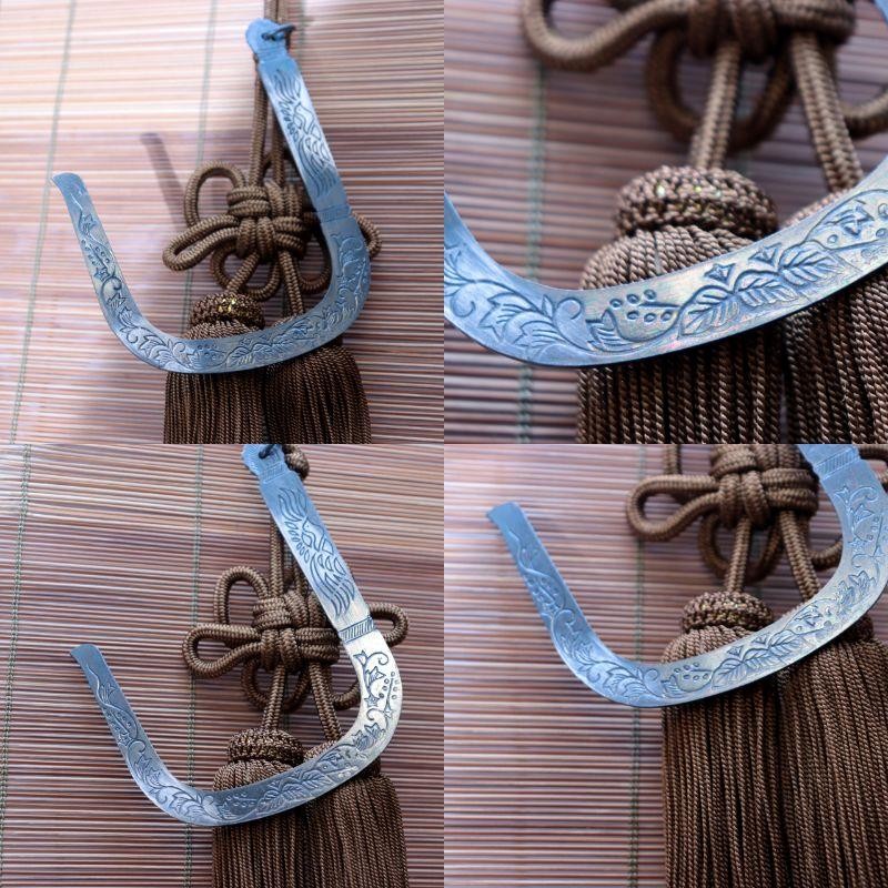 Japanese Bamboo Misu Sudare Blinds Set of 4 Engraved Hooks Box2