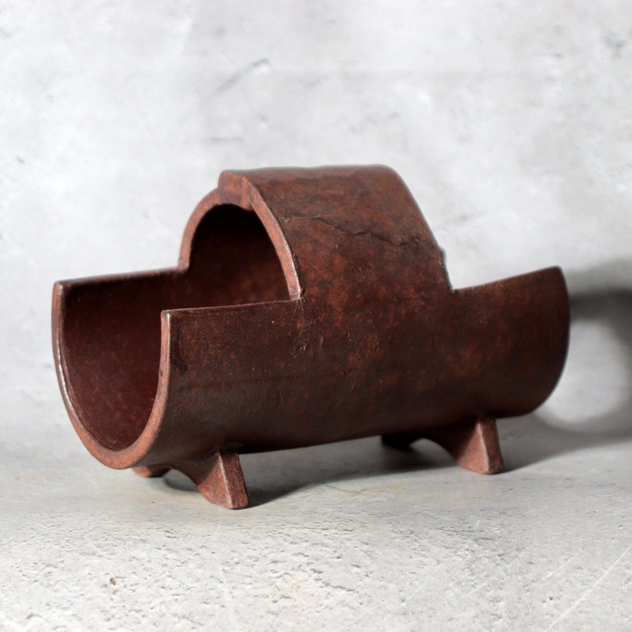 Vintage Kyoto Shinroku Kiln Yakishime Pottery Modern Vase PV3206
