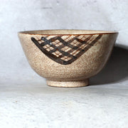 Antique Japanese E-Seto Ware Tea Bowl Modernist Iron-Painted Authentic Kintsugi0