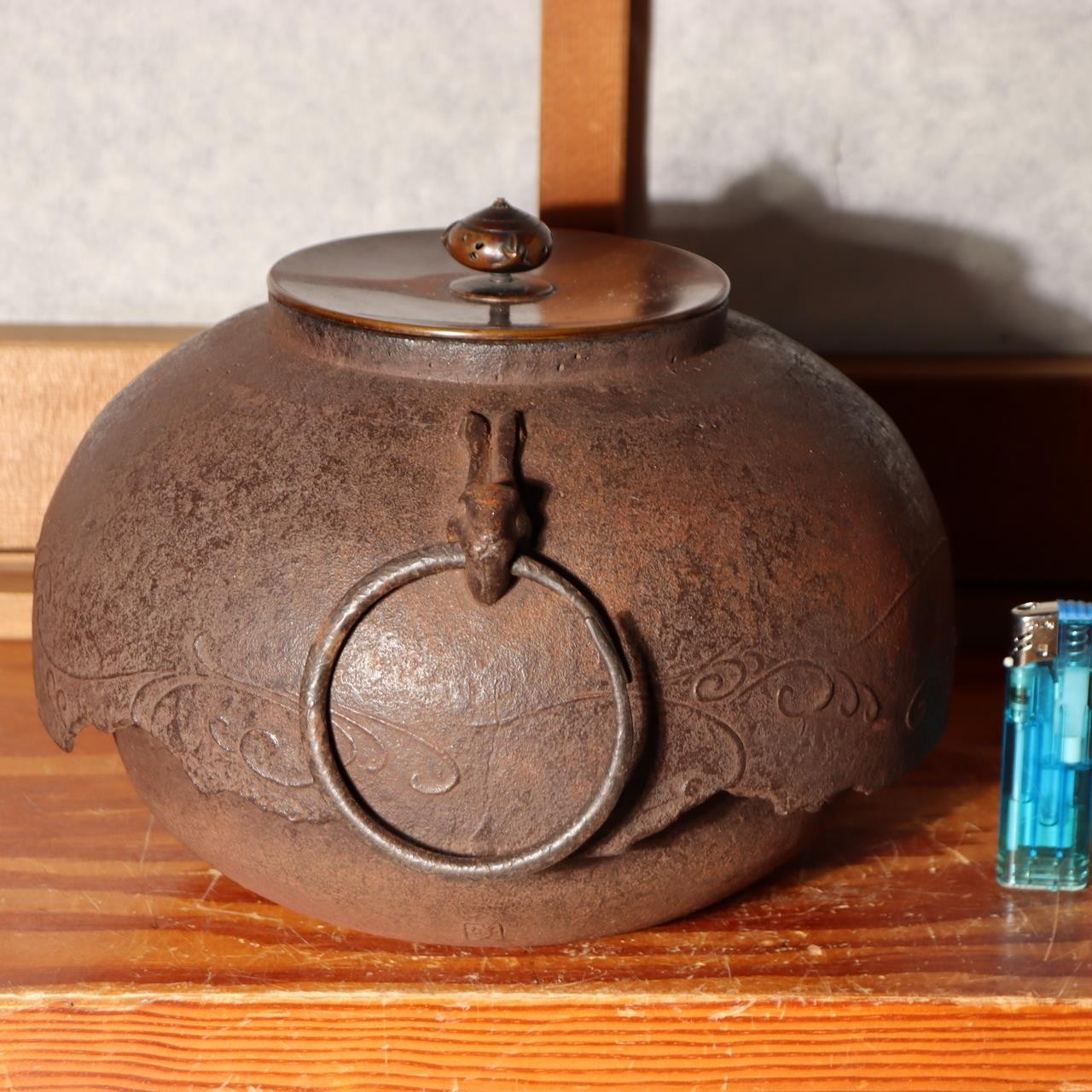 Living National Treasure Suzuki Morihisa Nanbu Iron Kettle Rabbit Chagama Box17