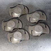 Vintage Japanese Cast Tin Chataku Tea Saucers ginkgo leaves Okajima Set of 53