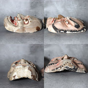 Antique Japanese Wooden Noh / Theater Masks 2pc Hannya-Type Warrior-Type MSK5335
