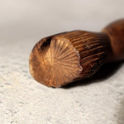 Japanese Antique Wooden Staff Shimenawa Spiral Twist Nyoi Buddhist Shinto 54cm8