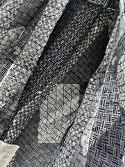 Japanese Men's Cotton Yukata Summer Kimono Basket Weave Pattern BRKW17614