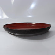 Antique Japanese Aizu Lacquer Round Oval Wooden Serving Tray Warped WO6083