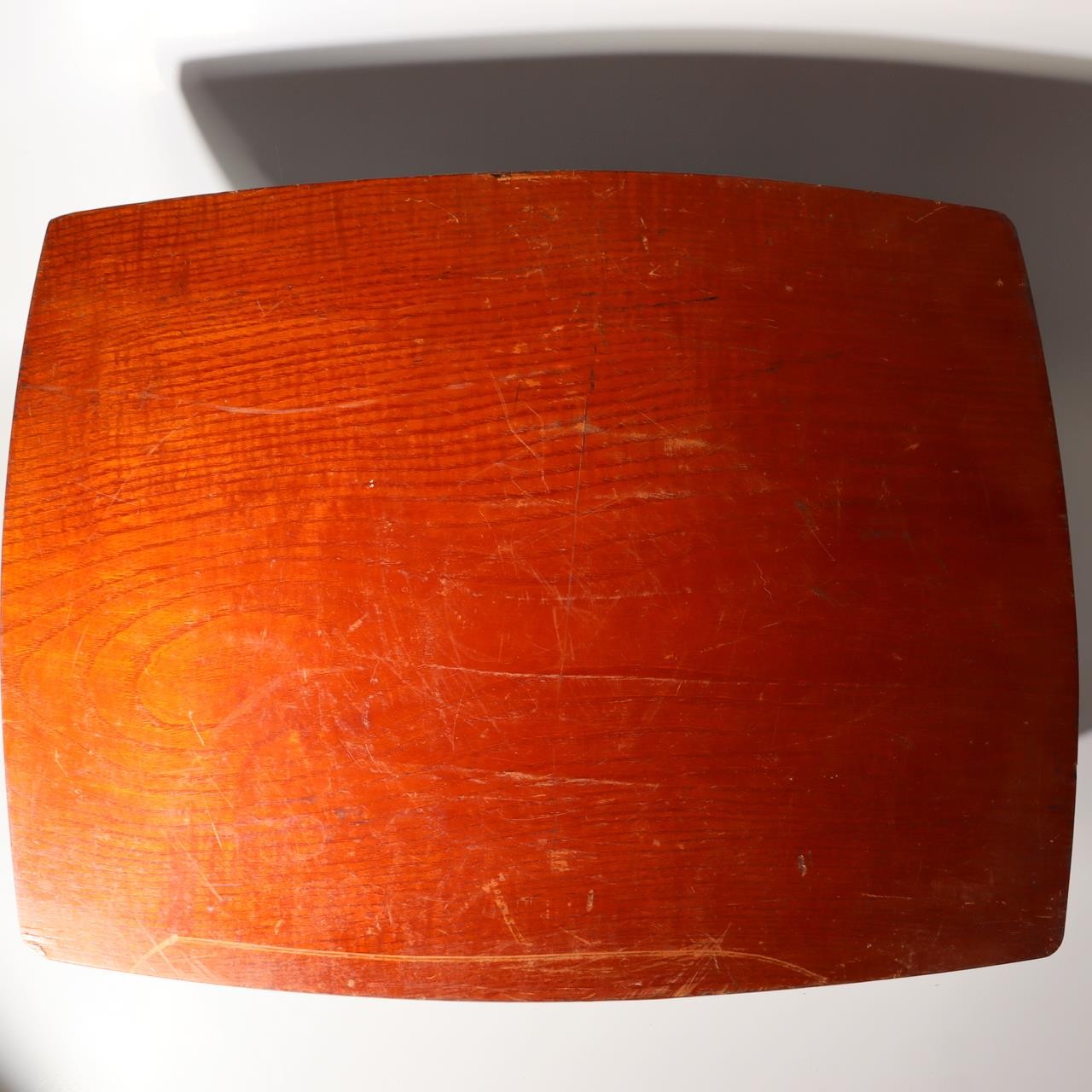 Japanese Vintage Folding Low Table Chabudai Wood Brown Black Compact 43cm WO5249