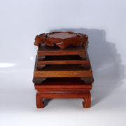 Japanese Vintage Wooden Suiseki Bonsai Display Stand Base Set of 5 WO6043