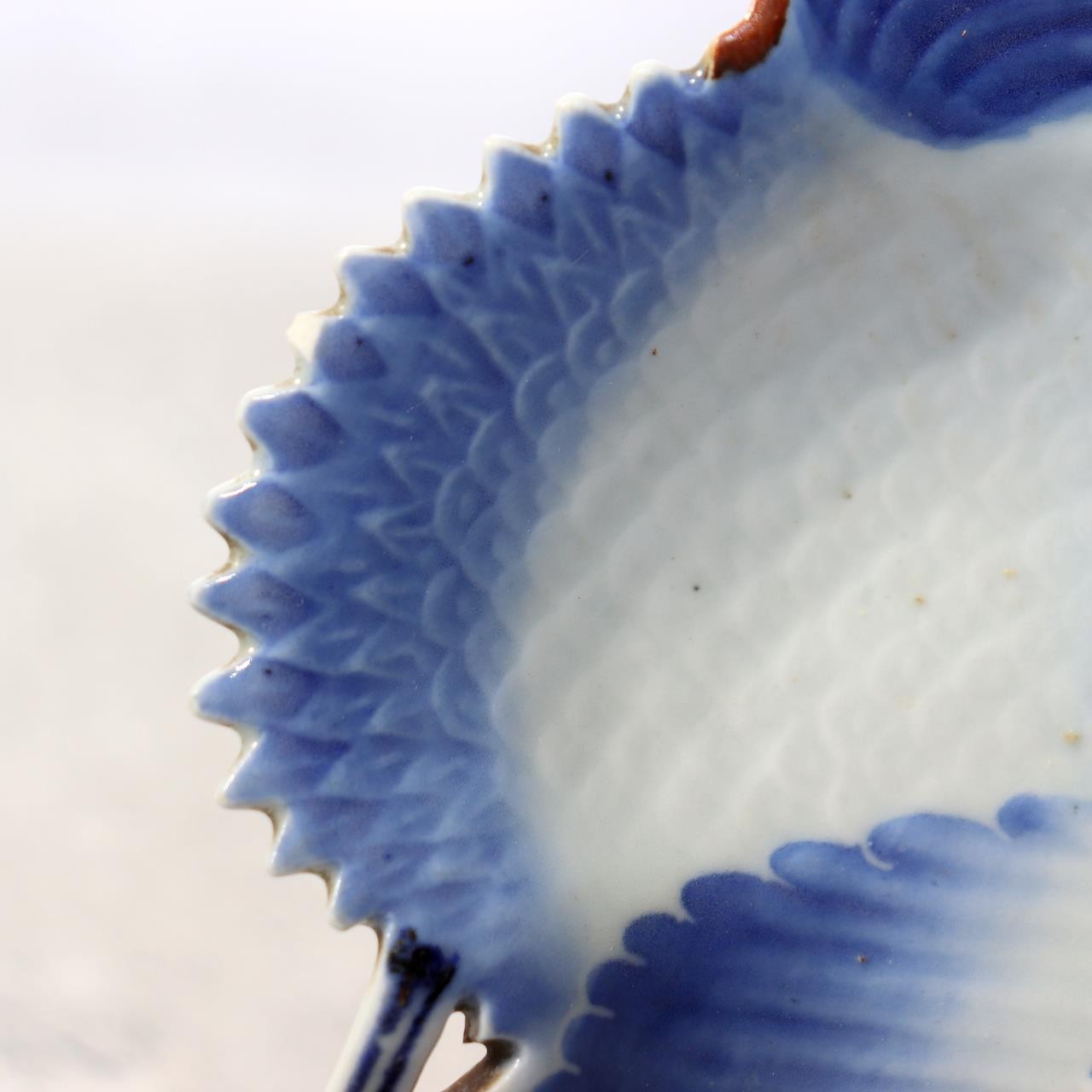 Antique Japanese KoImari AiKutani Porcelain Dish Crane Bird 17th C. Edo IP12611