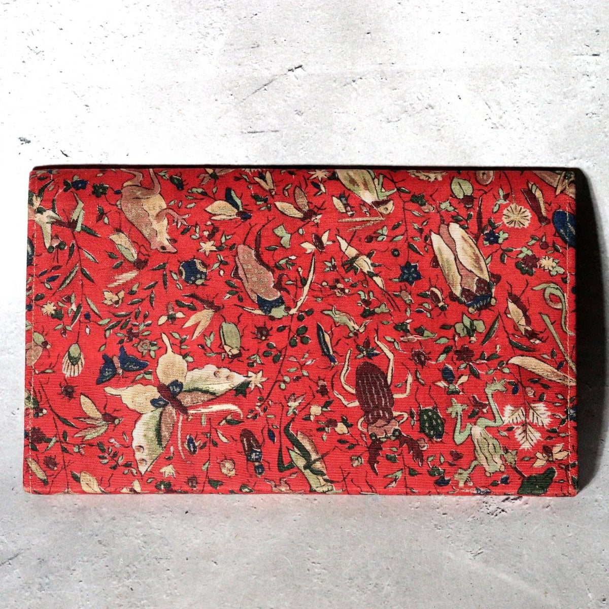 Vintage Japanese Kami-ire Pouch Insects Butterfly Ship Clasp1