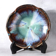 Japanese Antique Ceramic Bowl Wooden Box Kyushu-style Kiln-Effect Glaze Bowl18