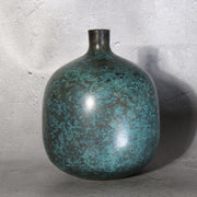 Vintage Japanese Bronze Vase Mottled Blue Green Patina BV7846