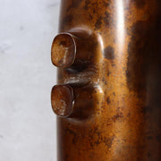 Vintage Japanese Modernist Bronze Vase  Brutalist Industrial Sculpture 1.8kg12