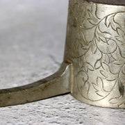 Antique Japanese Pewter Bajou-Shaku Samurai Horseback Sake Ladle Cup Engraved10