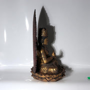 Antique / Vintage Japanese Wooden Dainichi Nyorai Buddha Statue Circa 1900-1940s3