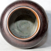 Antique Japanese Takaoka Bronze Vase Hozan Twin Koi Lotus Pond BV774-28