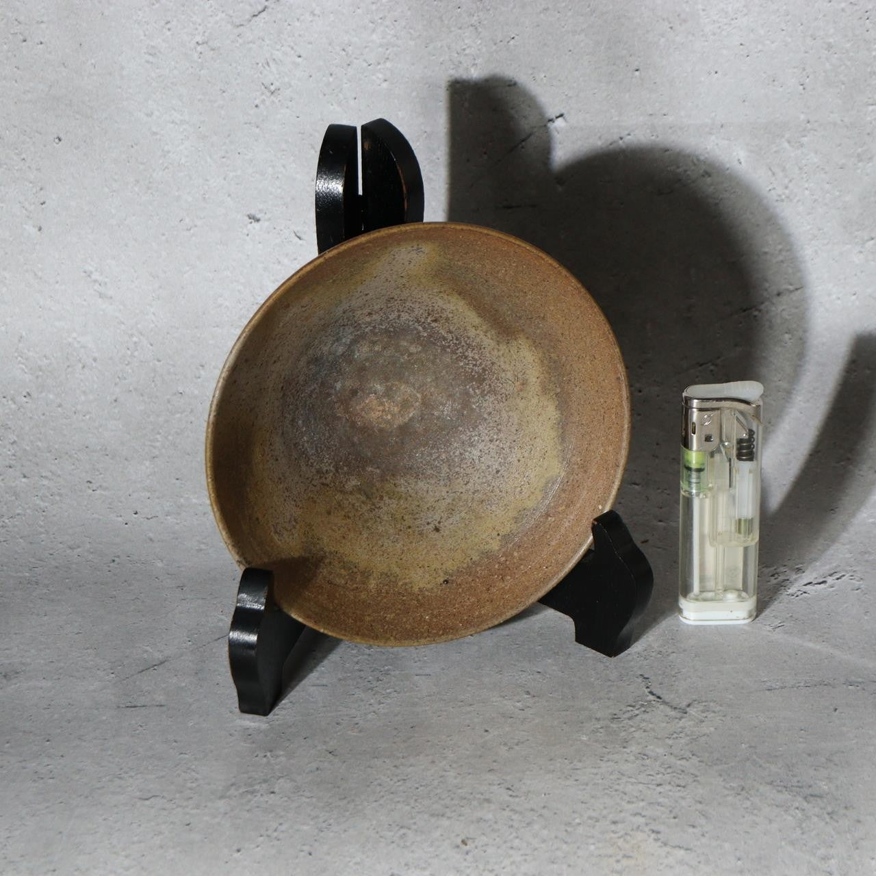 Japanese Vintage Bizen Ware Matcha Tea Bowl Signed Hira-chawan Modern Era16
