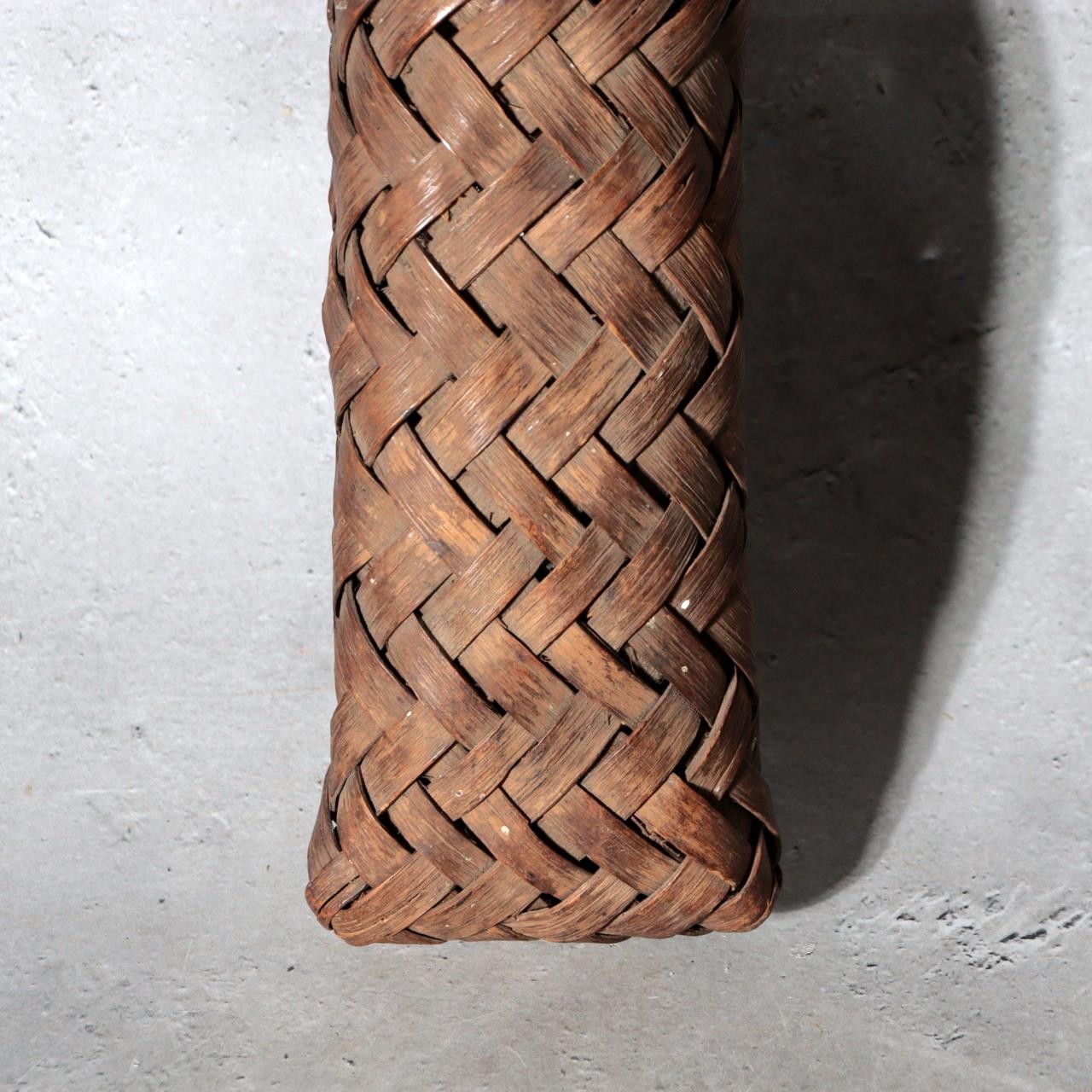 Japanese Antique Yamabudo Wild Grapevine Woven Hanging Flower Basket6
