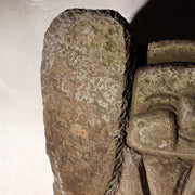 Japanese Antique Stone Statue TanoKami Rice Field God Garden Idol 14kg SDB1387