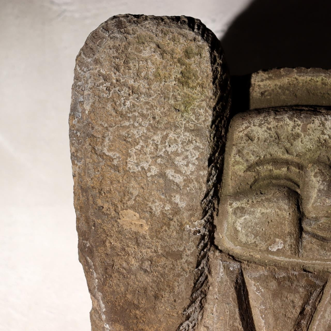 Japanese Antique Stone Statue TanoKami Rice Field God Garden Idol 14kg SDB1387