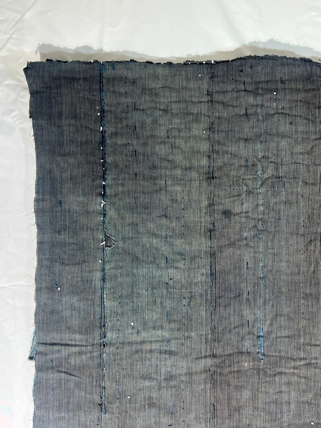 Antique Japanese Boro Kofu Thick Layered Cotton Indigo Textile Rug9