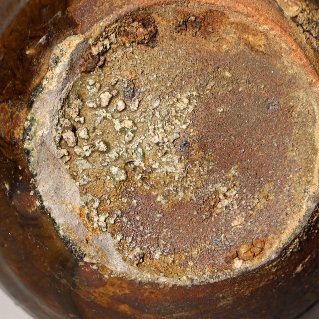 Antique Early Joseon Dynasty Iron Glaze Tokkuri Sake Bottle Brown Pottery KRS17912