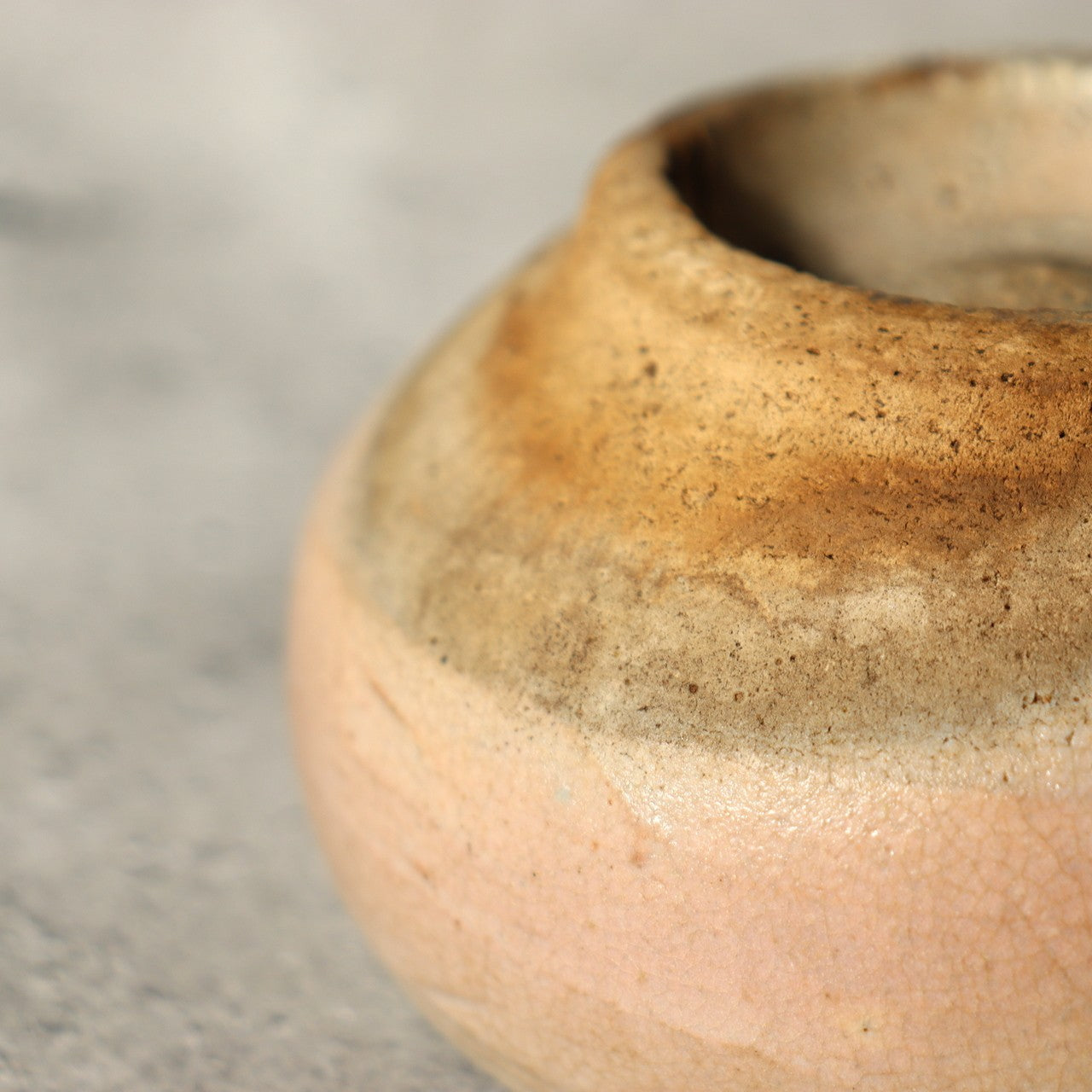 Antique Korean Bowl Joseon Dynasty 17th C Katade Hard Glaze Sake Cup Tea KRS17413