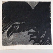 Japanese Woodblock Print Akiyama Iwao Habataki crow Signed Numbered Large Print13