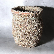 Vintage Japanese Pottery Octopus Trap Takotsubo Barnacles Rope Vase2