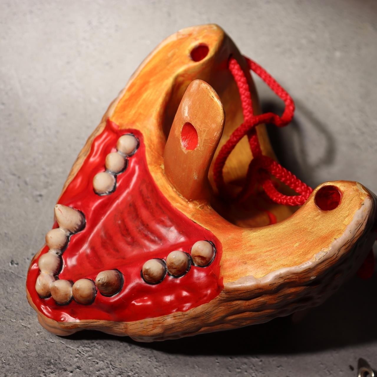 Japanese Wood Mask Bakedanuki Yokai Monster Signed Yoshino Tadao Market Fresh11