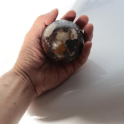 Antique Japanese Kinshozan Sarasa Stone Viewing Spheres Meiji 7 (1874) SS2354