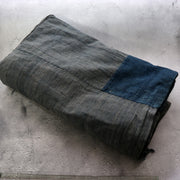 Antique Japanese Boro Indigo Fabric Patchwork Ranru Cotton Textile Rug BRKW1613