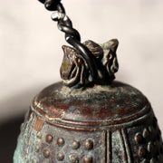 Japanese vintage Temple Bell Hansho Tsurigane Two Bronze Buddhist Sound Chime13