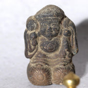 Antique Japanese Spiritual Miniature Collection Zushi Magatama Jade Daikoku14