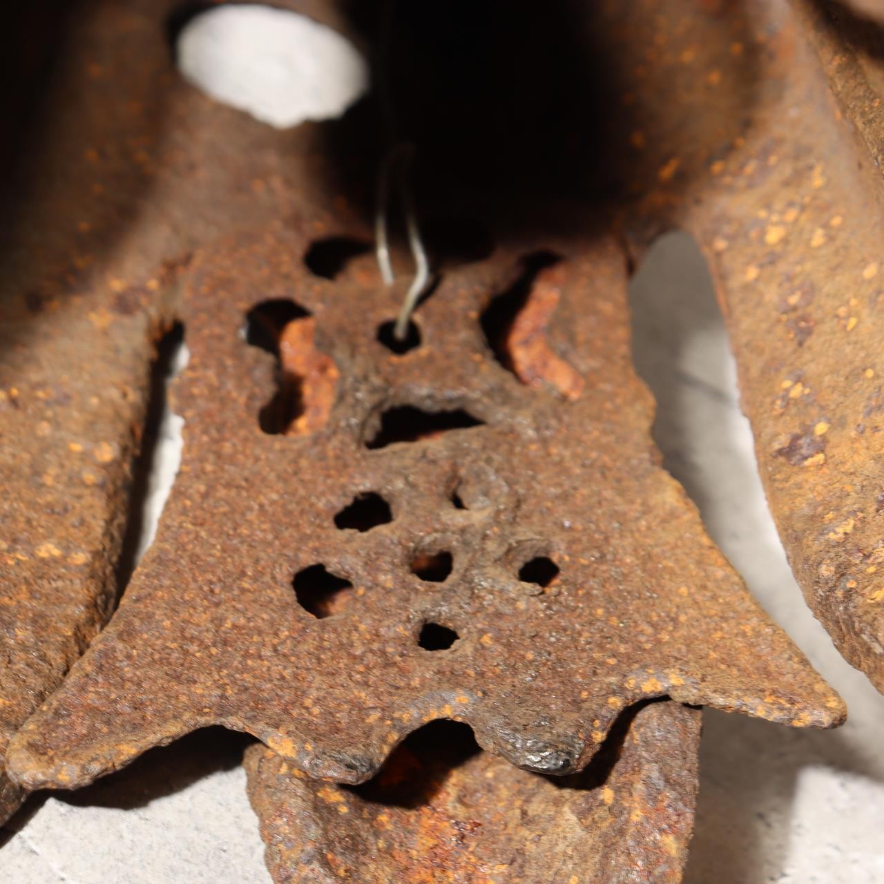 Japanese Antique Cast Iron Bell Fudaku Hidden Kirishitan Inscribed Edo Period7